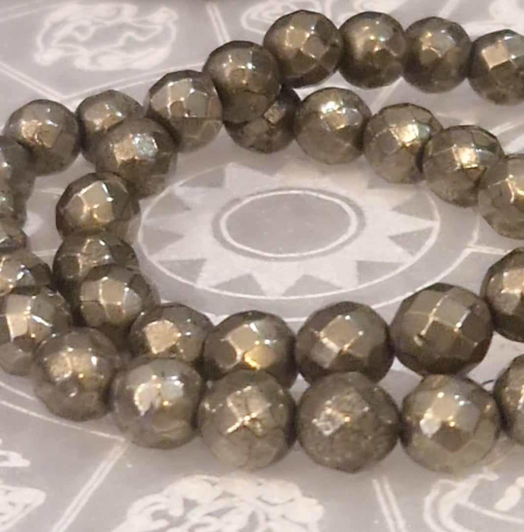 Pyrite facettée bracelet – Pierre Naturelle