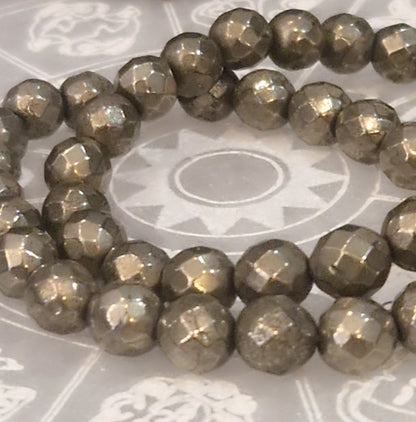 Pyrite facettée bracelet – Pierre Naturelle