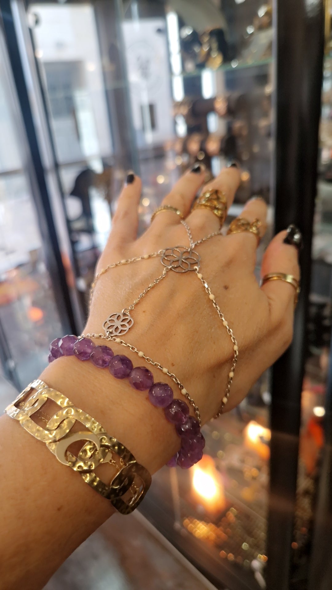 Améthyste facettée bracelet– Pierre Naturelle