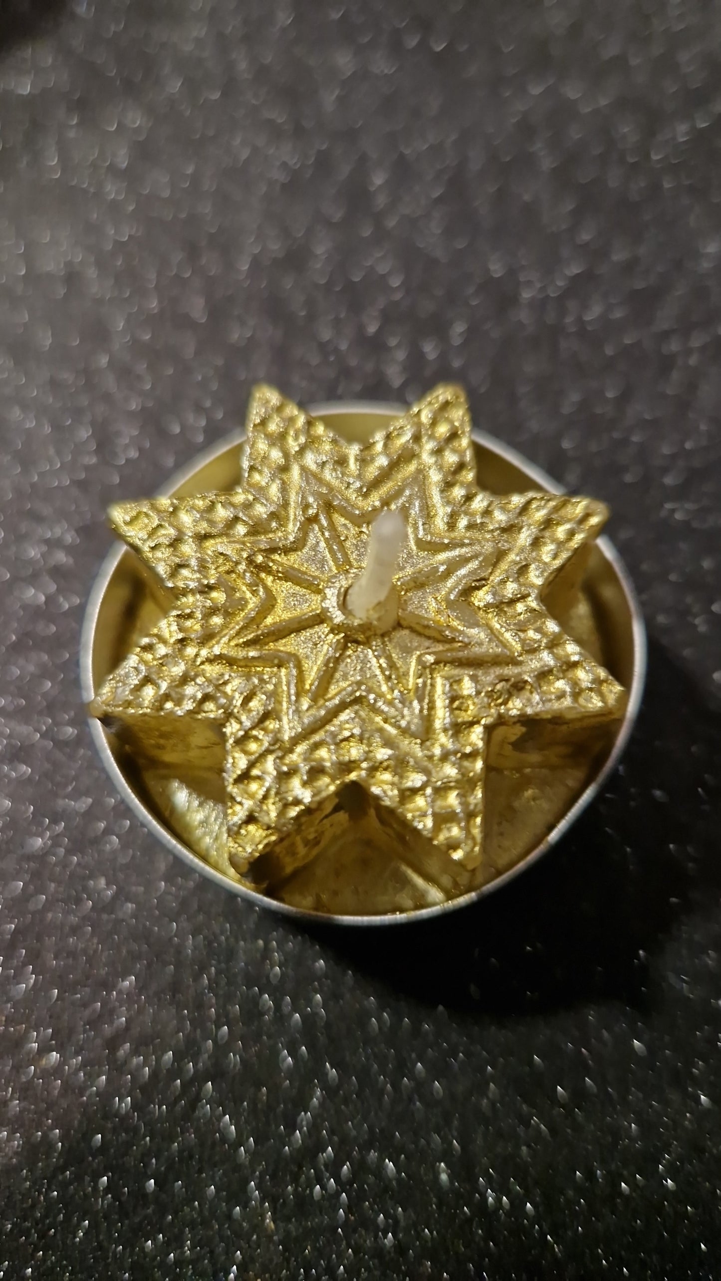 Bougies Stellaires Tea Light : Pack de 3 – Étoiles Dorées & Argentées pour Rituels et Méditation