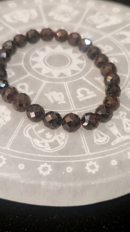 Grenat facetté bracelet– Pierre Naturelle.