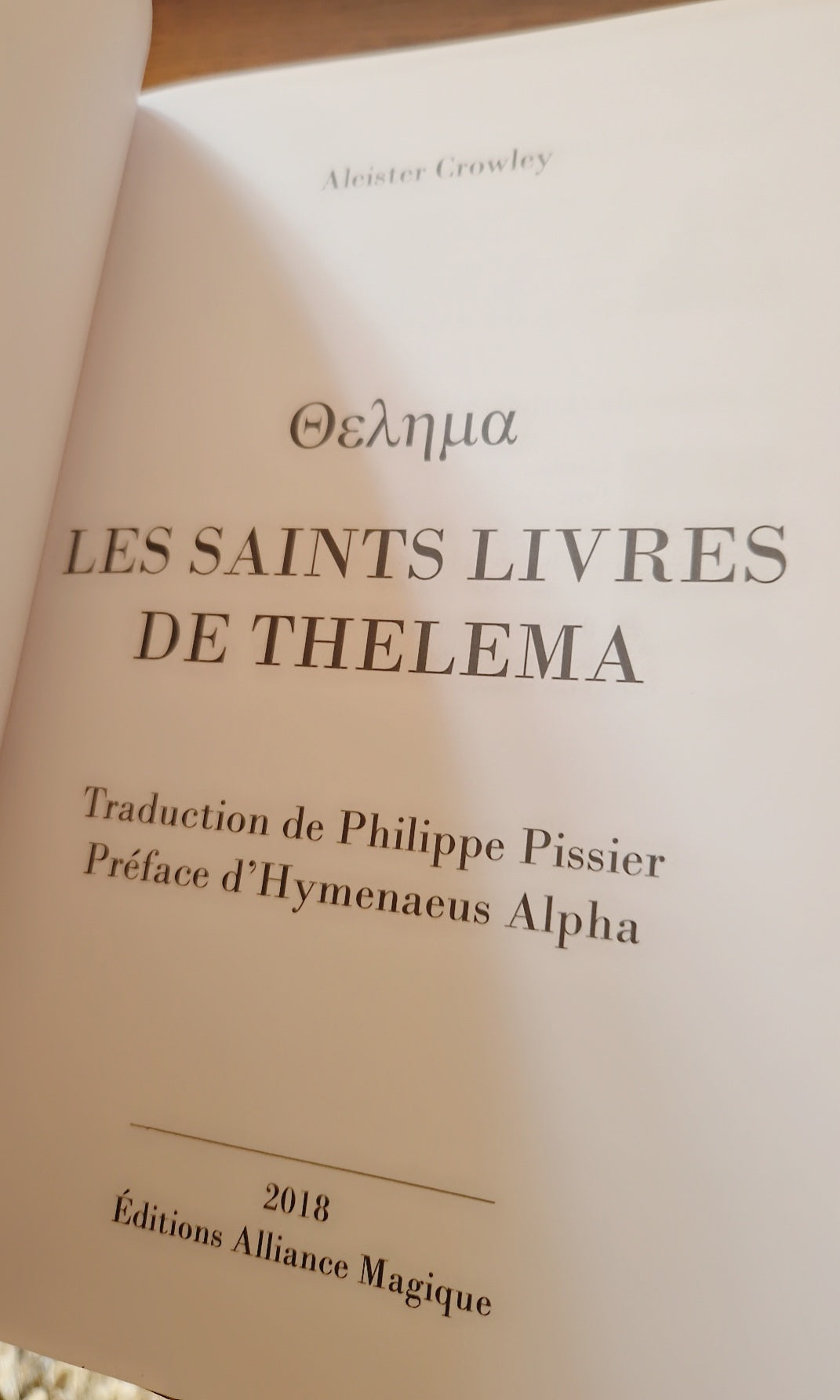 Les Saints Livres de Thelema -LIVRE RARE Aleister Crowley