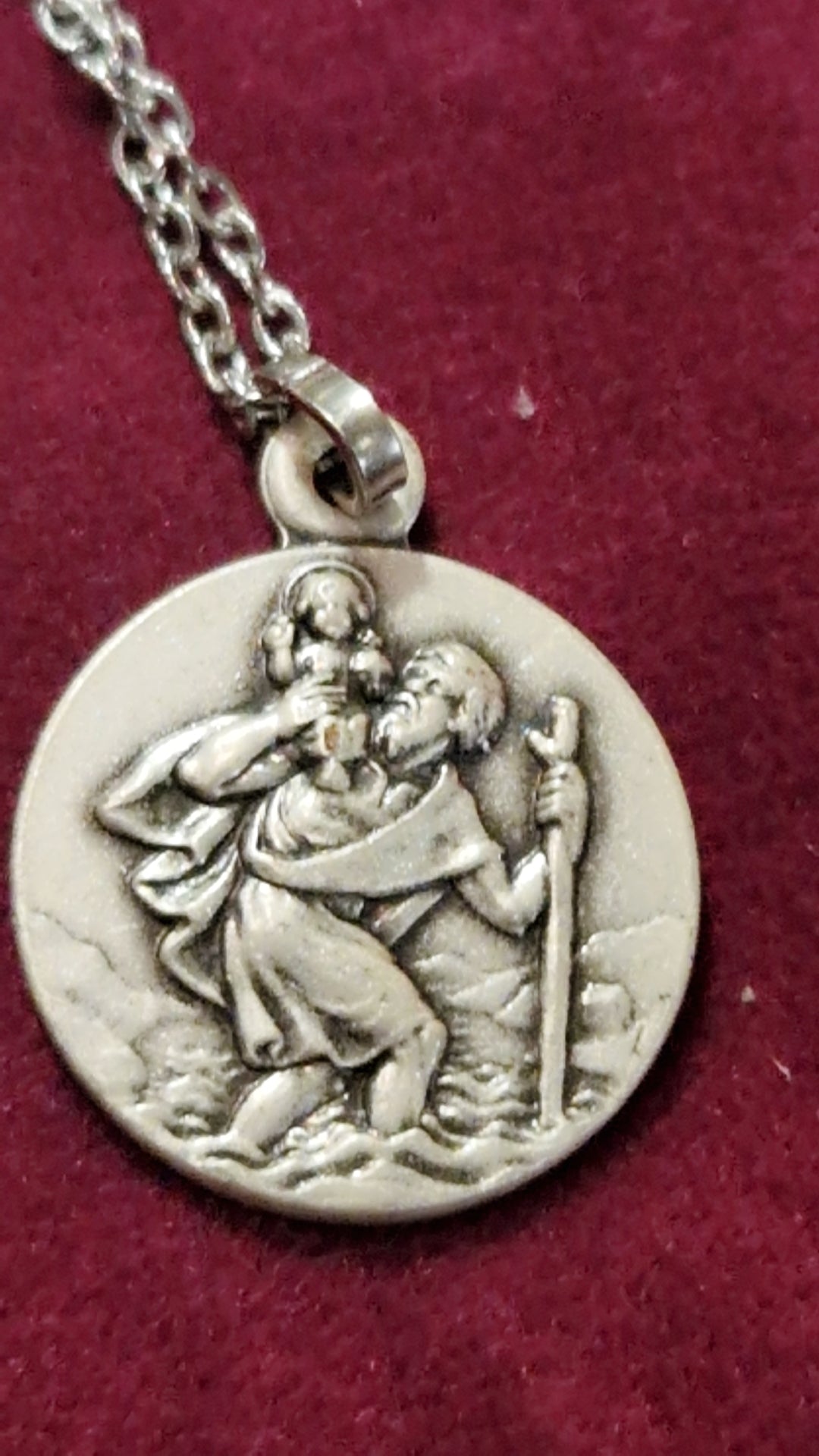 Collier médaille Saint-Christophe - voyages protection déplacements éloigne accidents