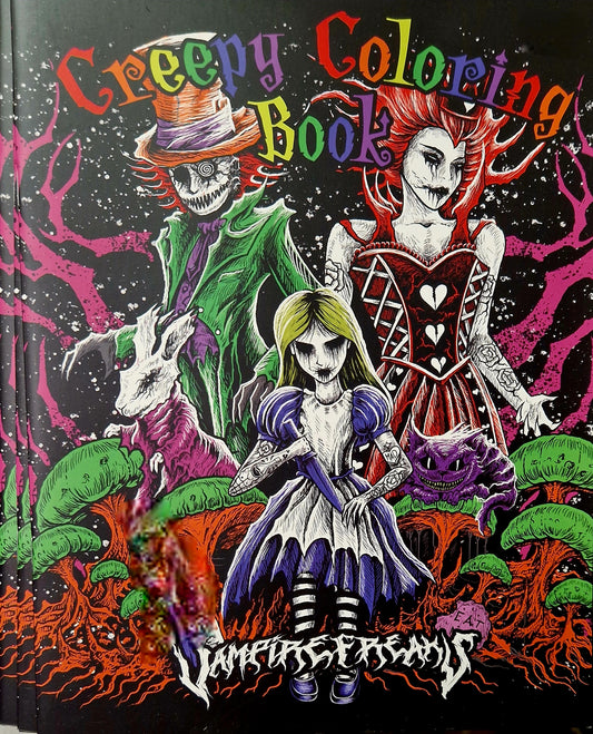 Creepy Coloring Book – Vampire Freaks Edition : livre développement personnel/ rituel renvoi de négativité/ coloriage adultes