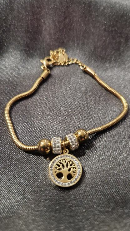 Bracelet Arbre de Vie acier inoxydable : Harmonie, Force et Équilibre
