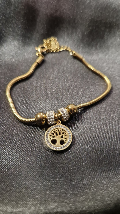 Bracelet Arbre de Vie acier inoxydable : Harmonie, Force et Équilibre