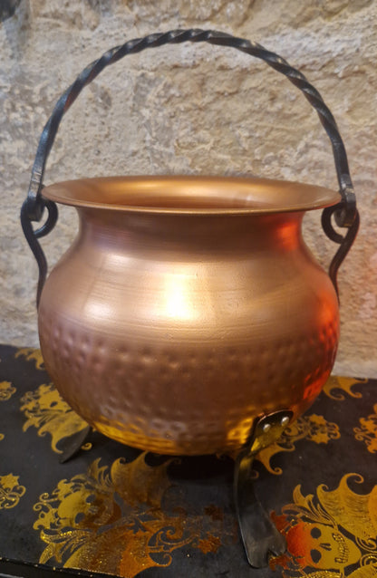 Chaudron patine cuivre XL
