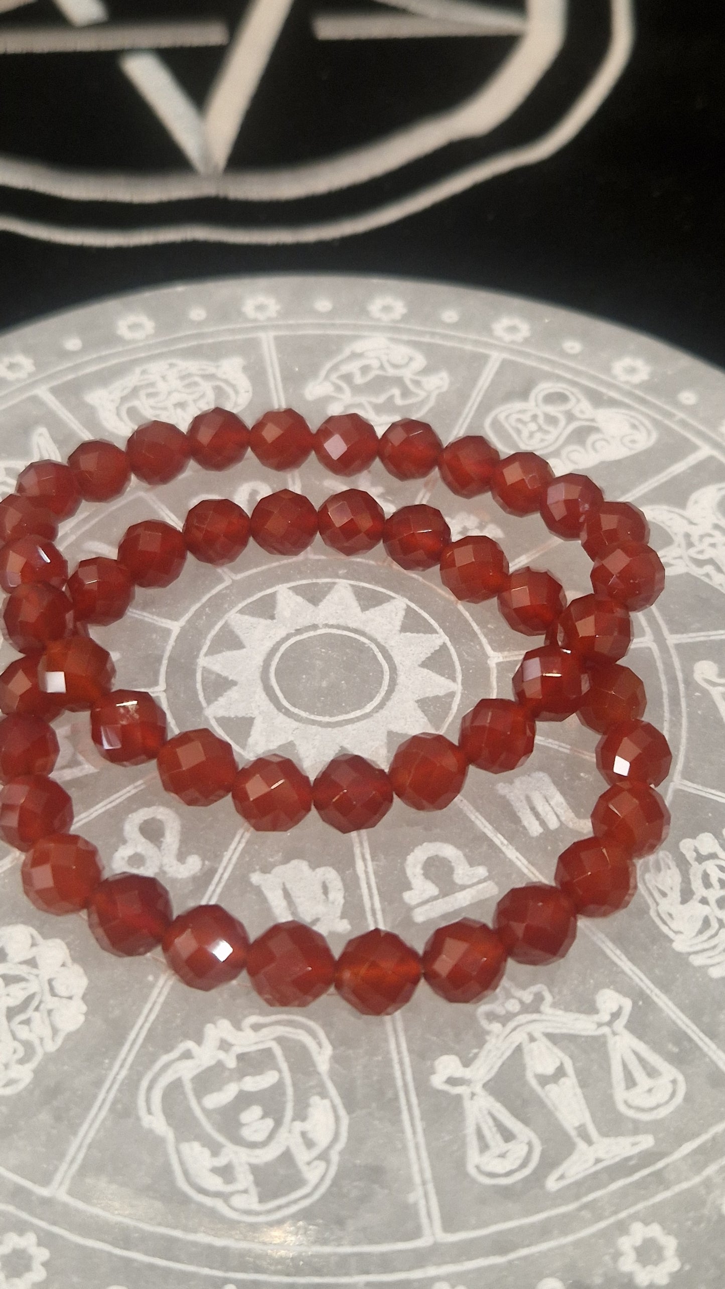 Cornaline facettée bracelet– Pierre Naturelle.