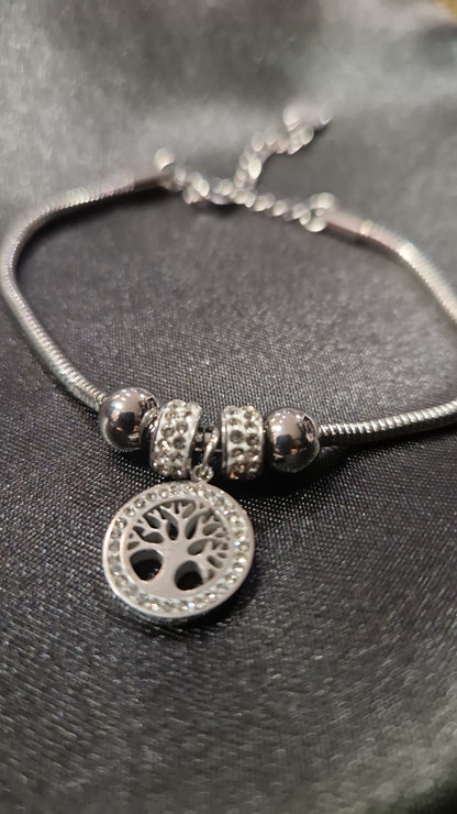 Bracelet Arbre de Vie acier inoxydable : Harmonie, Force et Équilibre