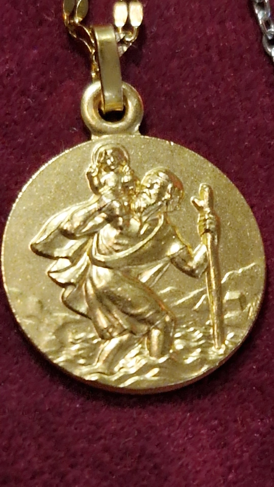 Collier médaille Saint-Christophe - voyages protection déplacements éloigne accidents