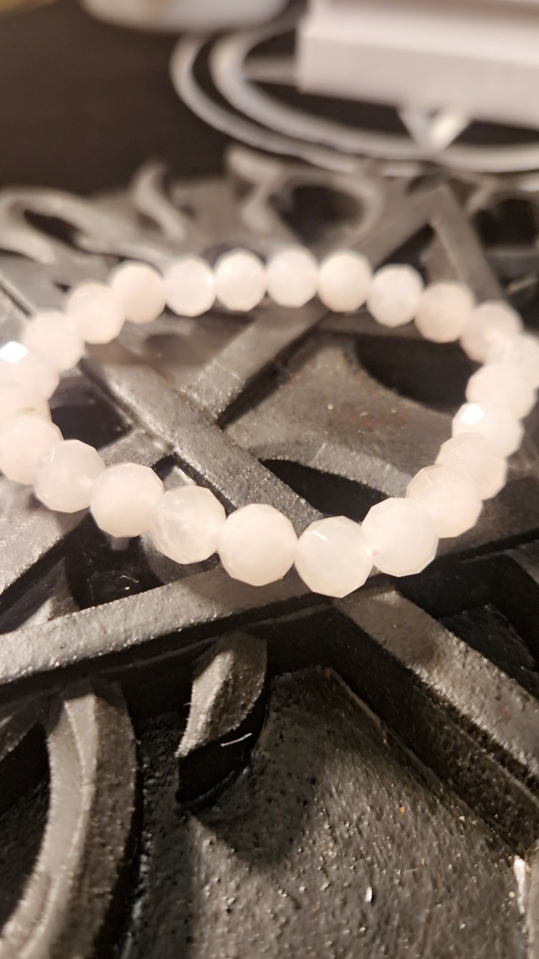 Quartz rose facetté bracelet– Pierre Naturelle.