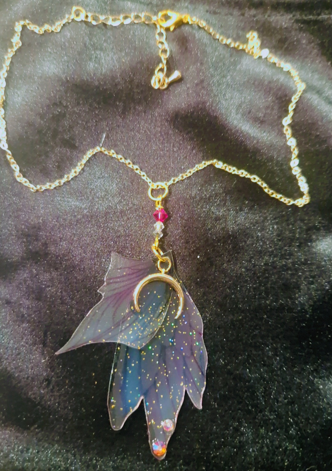 Collier amulette talisman "Sorcière de la Lune"