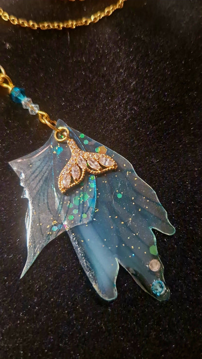 Collier amulette talisman "sirène impétueuse"