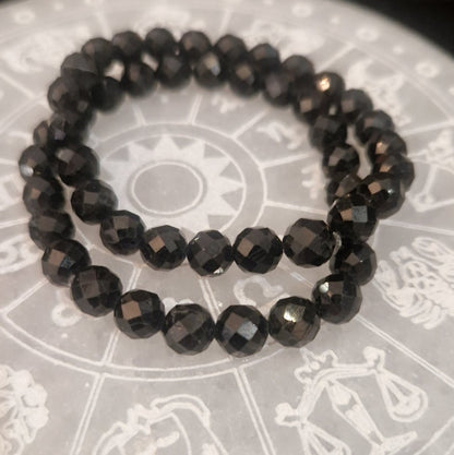 Tourmaline noire facettée bracelet – Pierre Naturelle