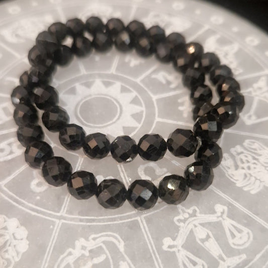 Tourmaline noire facettée bracelet – Pierre Naturelle
