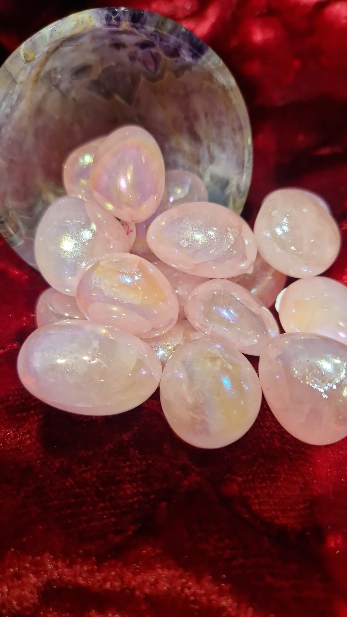 Pierre roulée Quartz rose aura angel