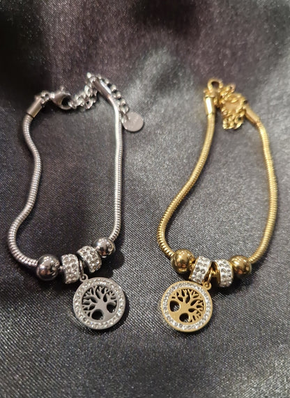 Bracelet Arbre de Vie acier inoxydable : Harmonie, Force et Équilibre