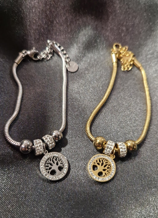 Bracelet Arbre de Vie acier inoxydable : Harmonie, Force et Équilibre