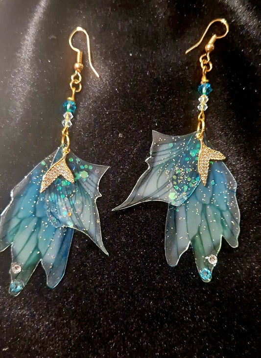 Boucles d'oreilles amulette talisman "sirène impétueuse"