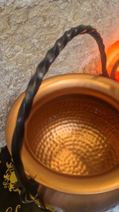 Chaudron patine cuivre XL