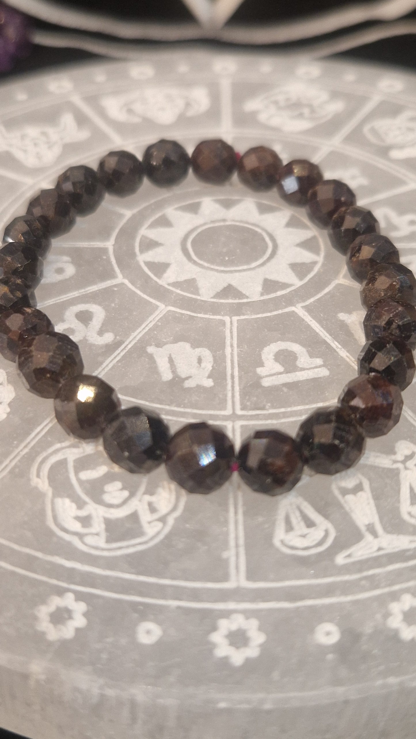 Grenat facetté bracelet– Pierre Naturelle.