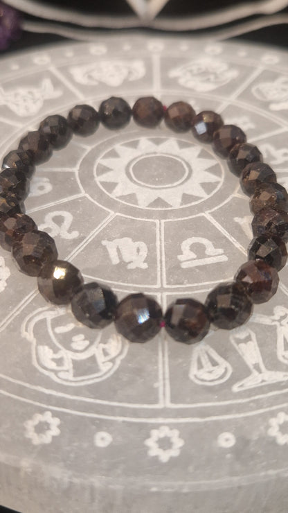 Grenat facetté bracelet– Pierre Naturelle.