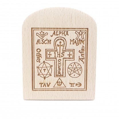 Talisman Dolath – Croix de porte en bois et métal