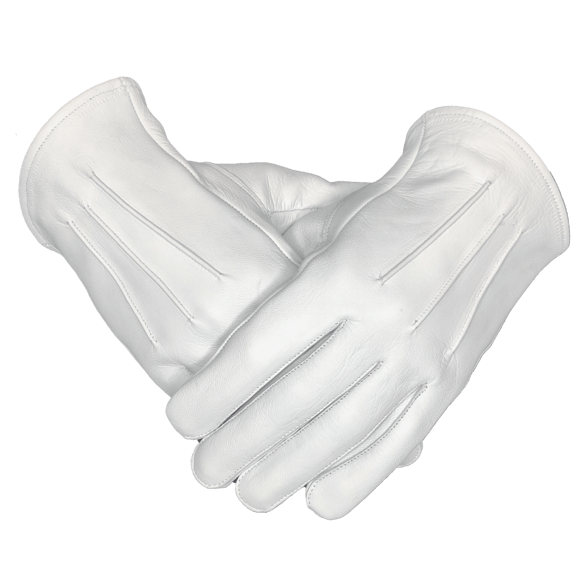 ...Gants maçonniques blancs - 100% cuir