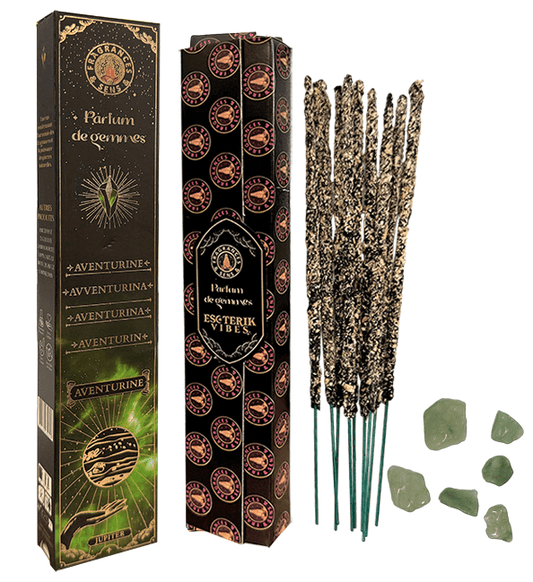 Encens Bâtonnets & Pierres Parfum de Gemmes - Aventurine Fragrances & Sens